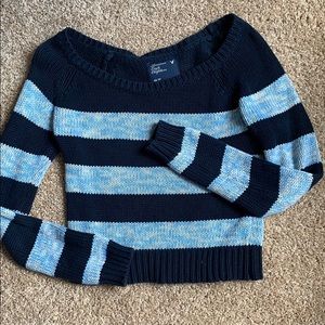 American eagle blue stripped sweater